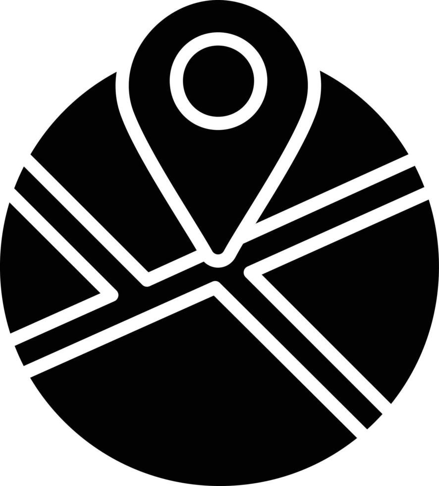 icône de glyphe de plan de rue vecteur