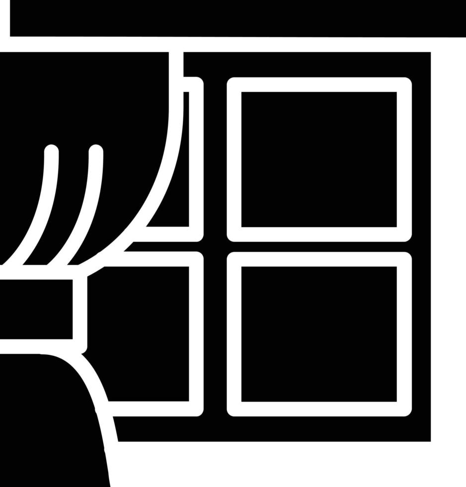 icône de glyphe de rideau vecteur