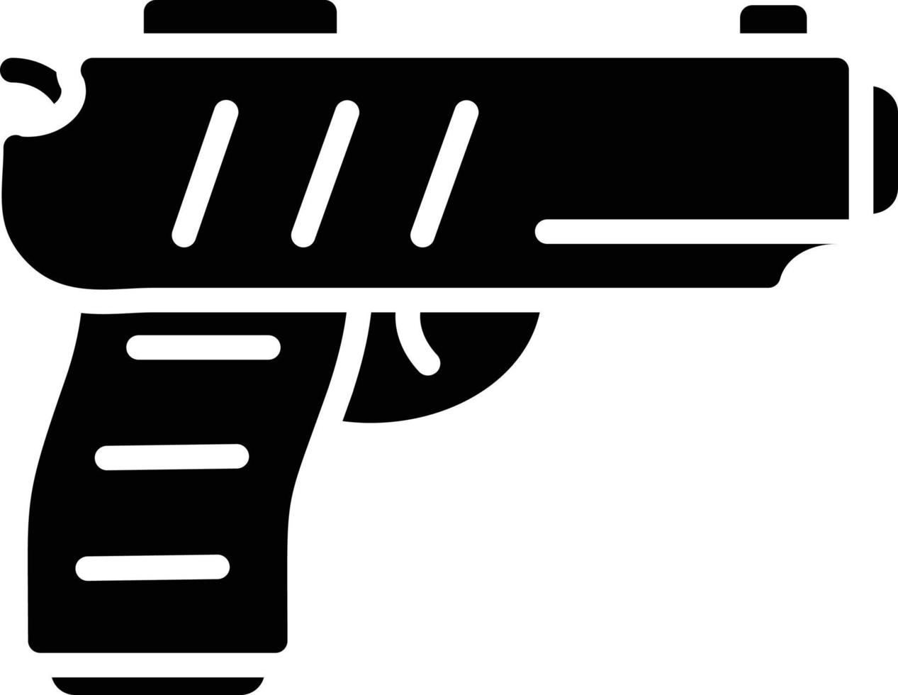 icône de glyphe de pistolet vecteur