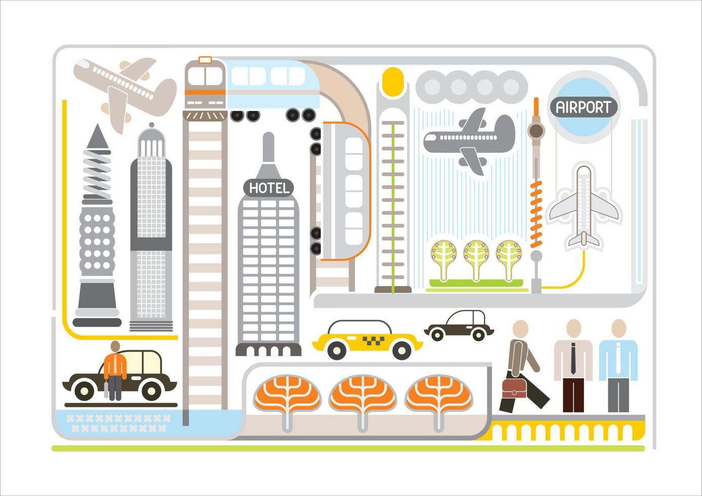 illustration vectorielle de l'aéroport vecteur