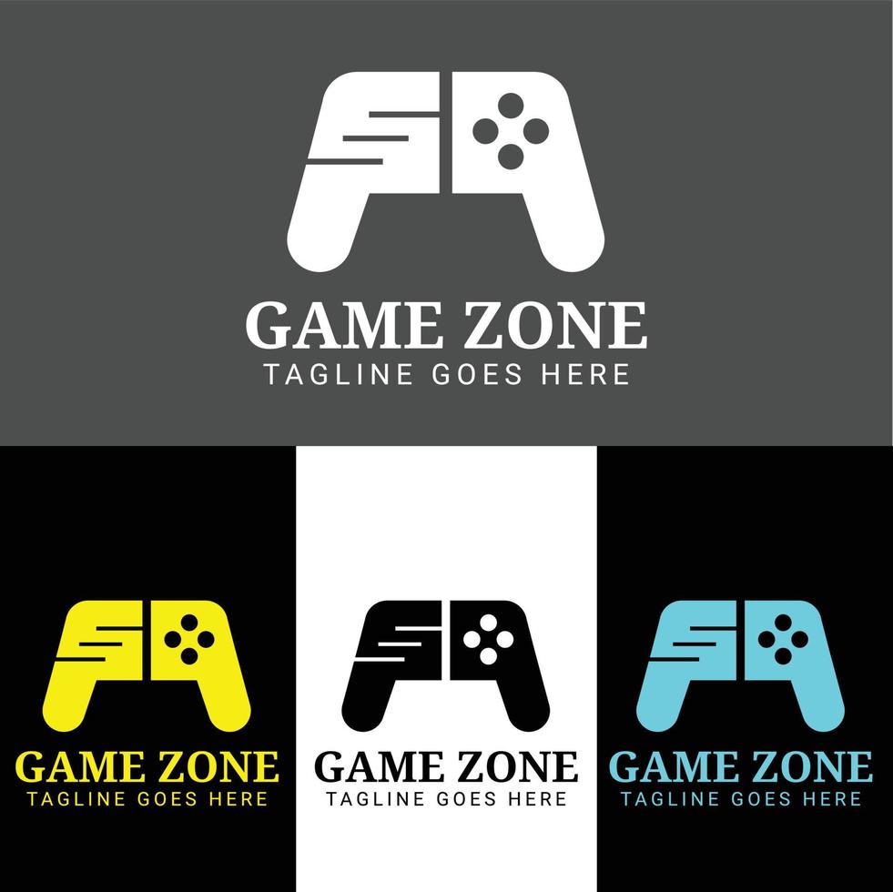 modèle de logo de jeu de zone de jeu vecteur