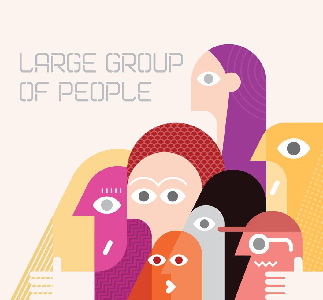 grand groupe de personnes illustration vecteur