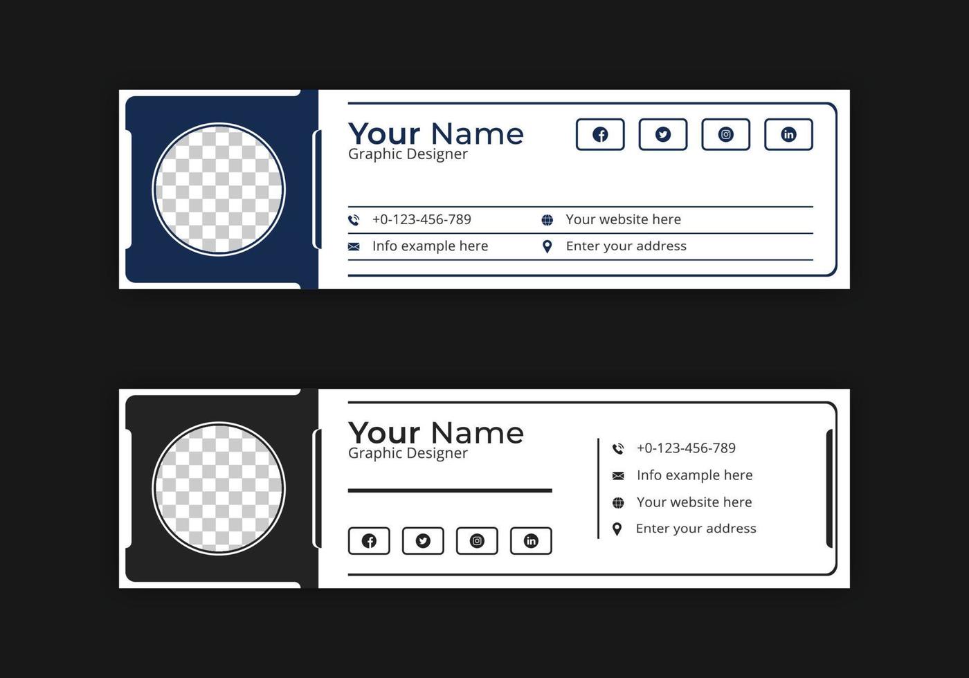 modèle de conception de signature électronique moderne simple art vectoriel gratuit