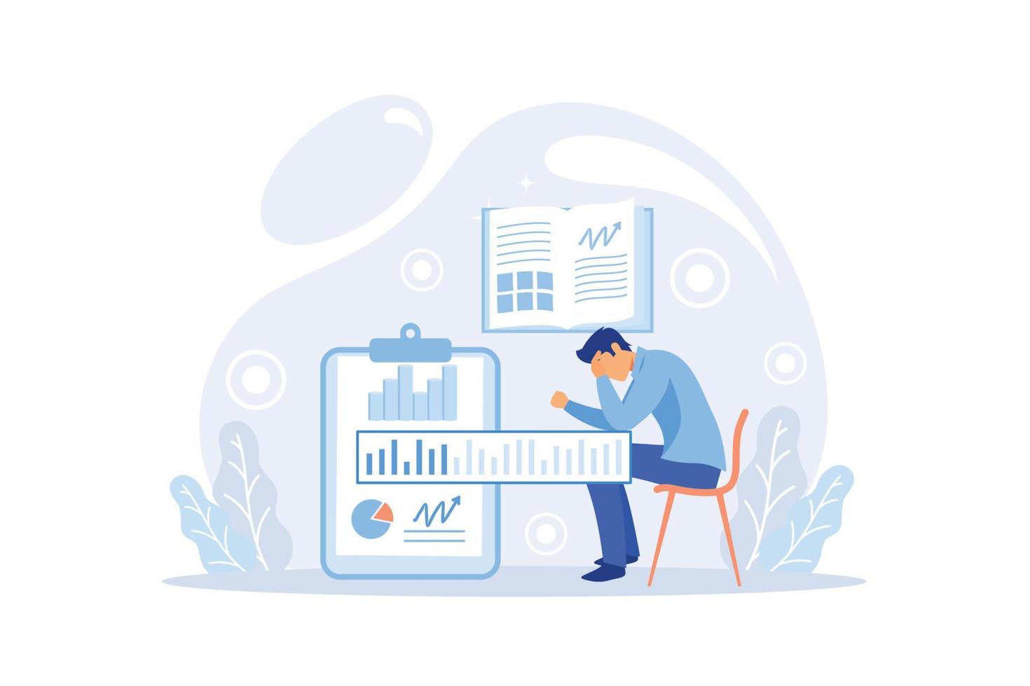 métaphore de l'analyse de marché développement de la stratégie marketing. recherche commerciale. identifier l'entreprise déterminer les solutions résoudre les problèmes de l'entreprise. vecteur