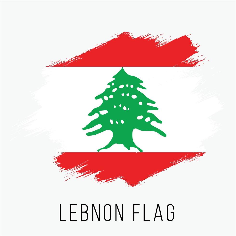 drapeau de vecteur grunge lebnon