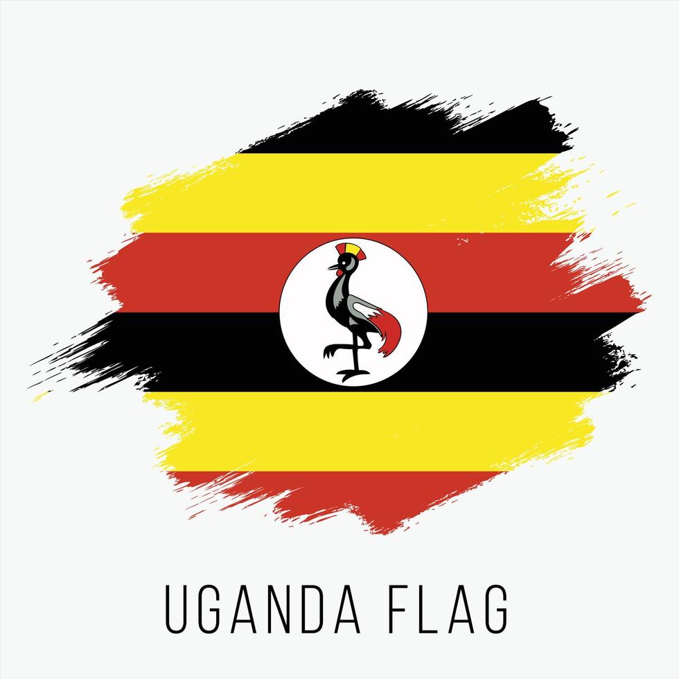 drapeau de vecteur ouganda grunge
