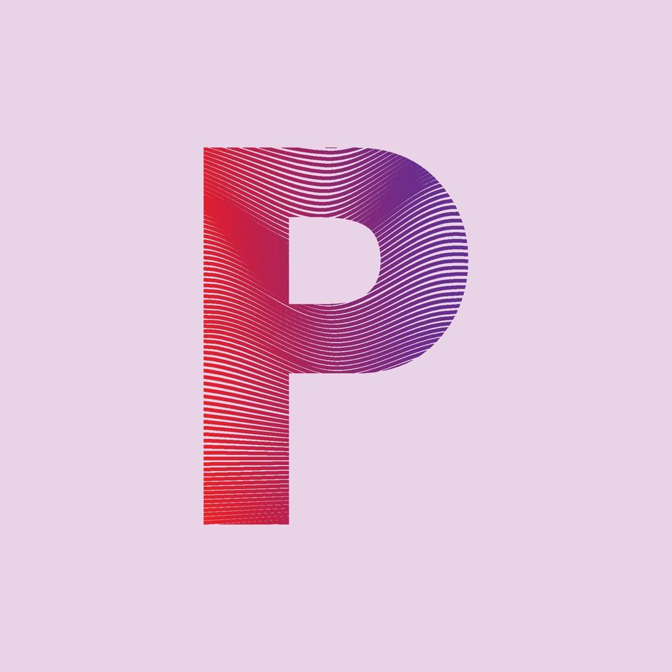 alphabet p en illustration vectorielle premium mesh design vecteur