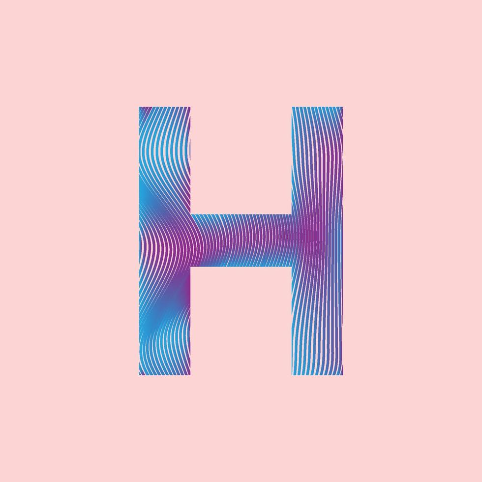 alphabet h en illustration vectorielle premium mesh design vecteur