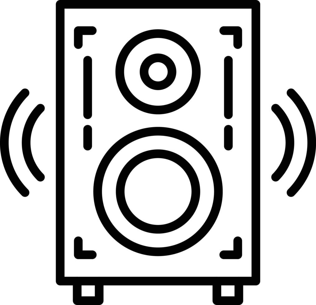 icône de ligne de haut-parleur vecteur