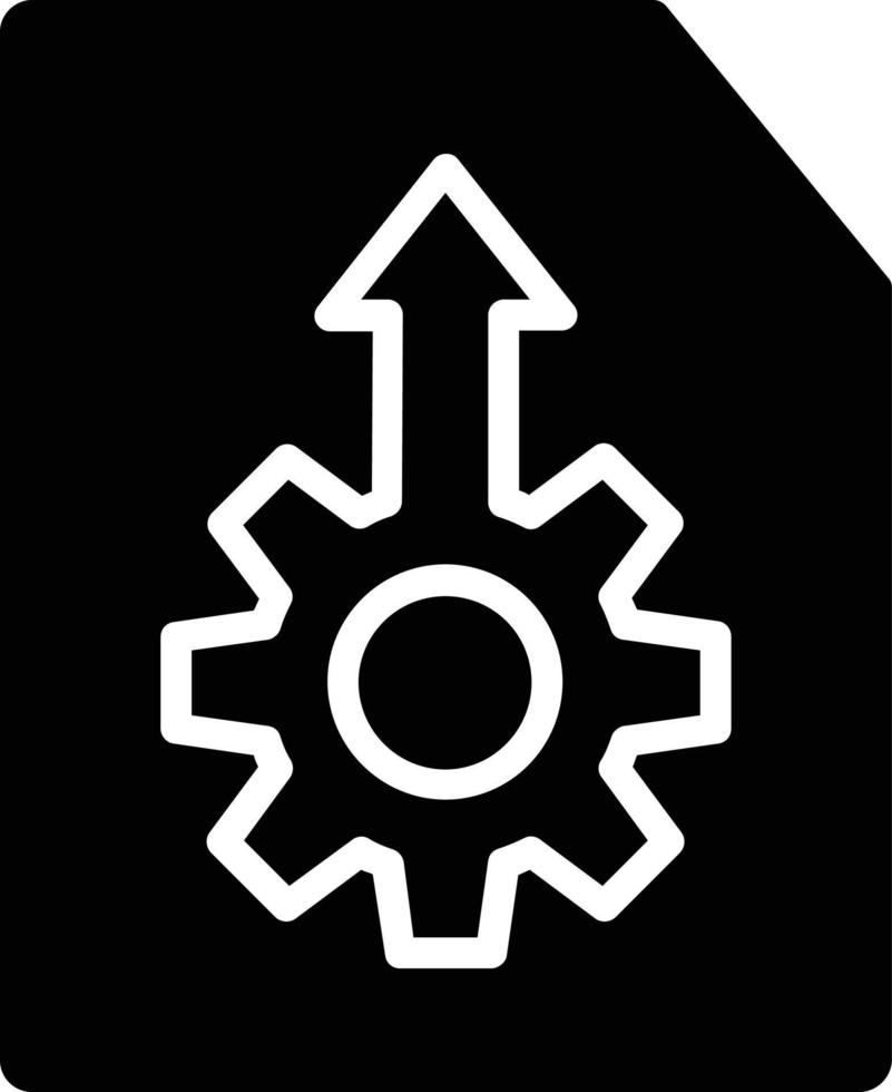 icône de glyphe de configuration vecteur