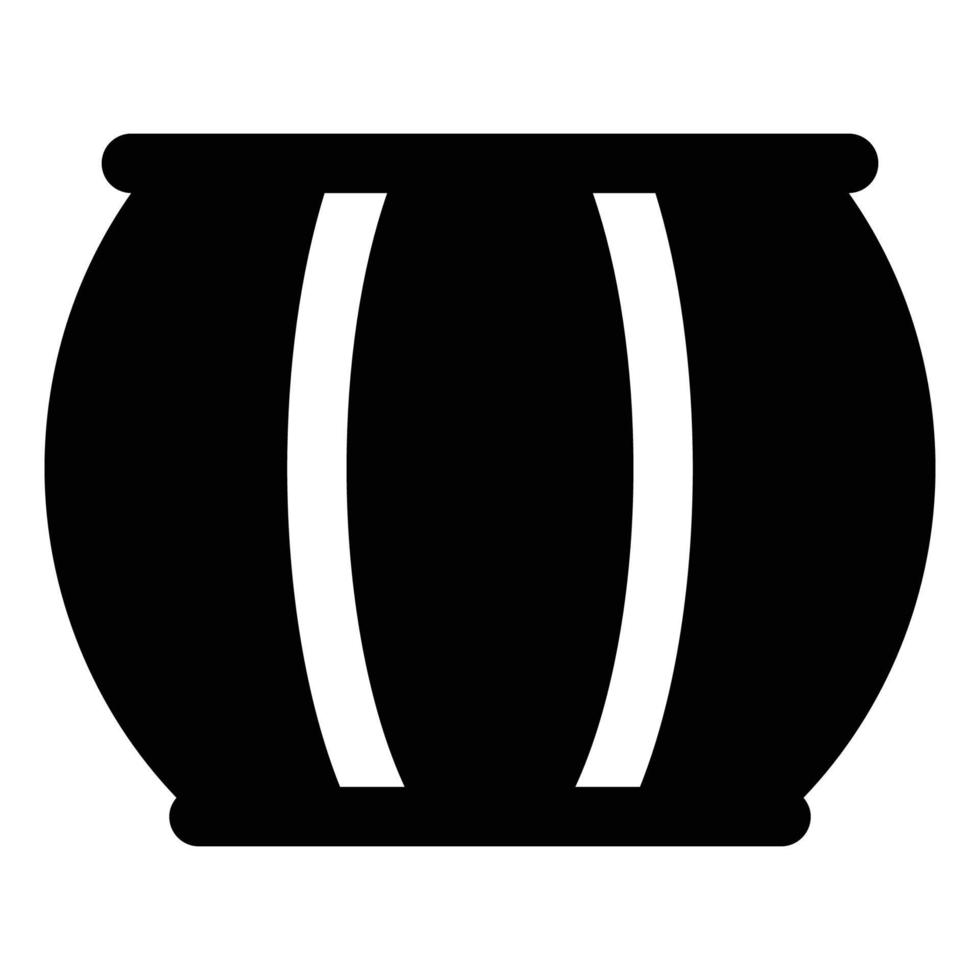tabla, icône de style solide diwali vecteur