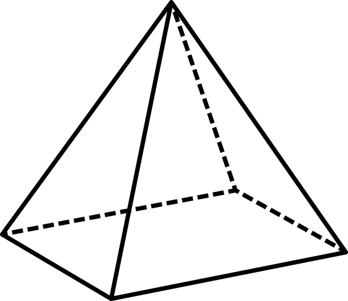 icône de contour de pyramide sur fond blanc. signe pyramidal. style plat. vecteur