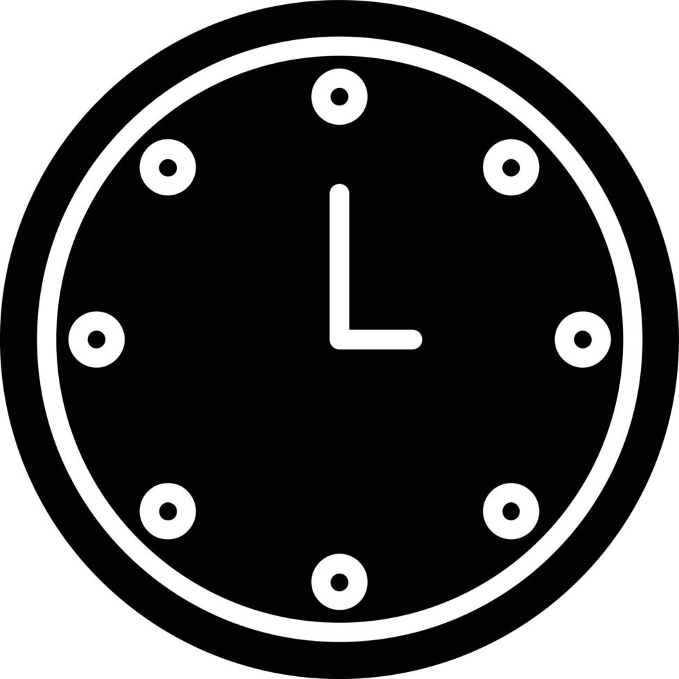 icône de glyphe d'horloge vecteur