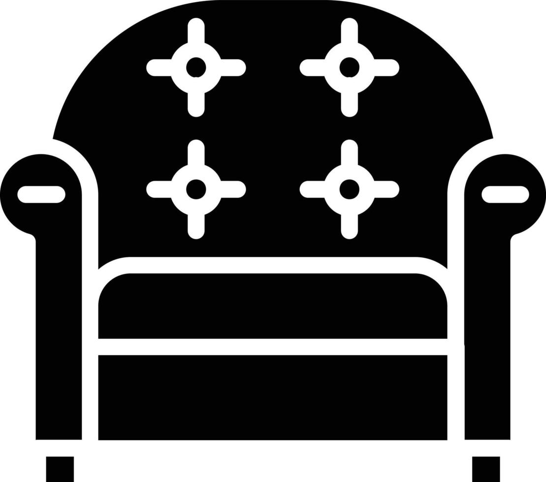 icône de glyphe de canapé vecteur