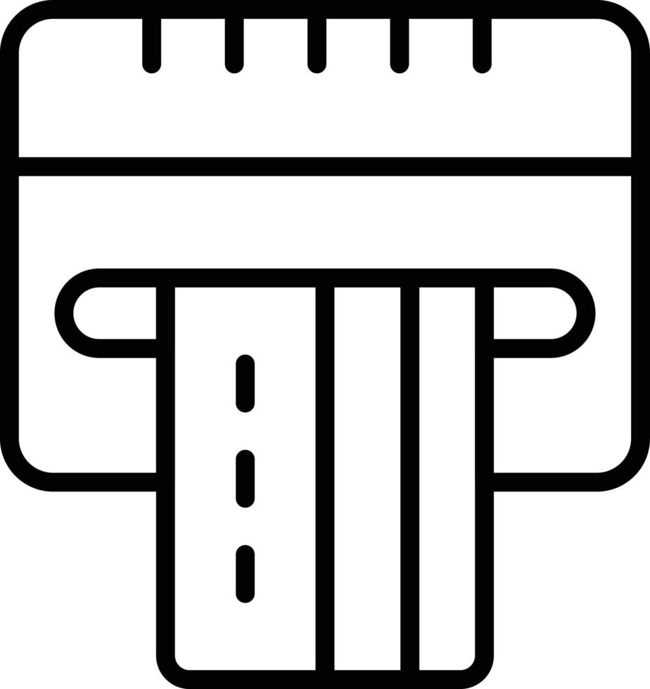 icône de ligne de guichet automatique vecteur