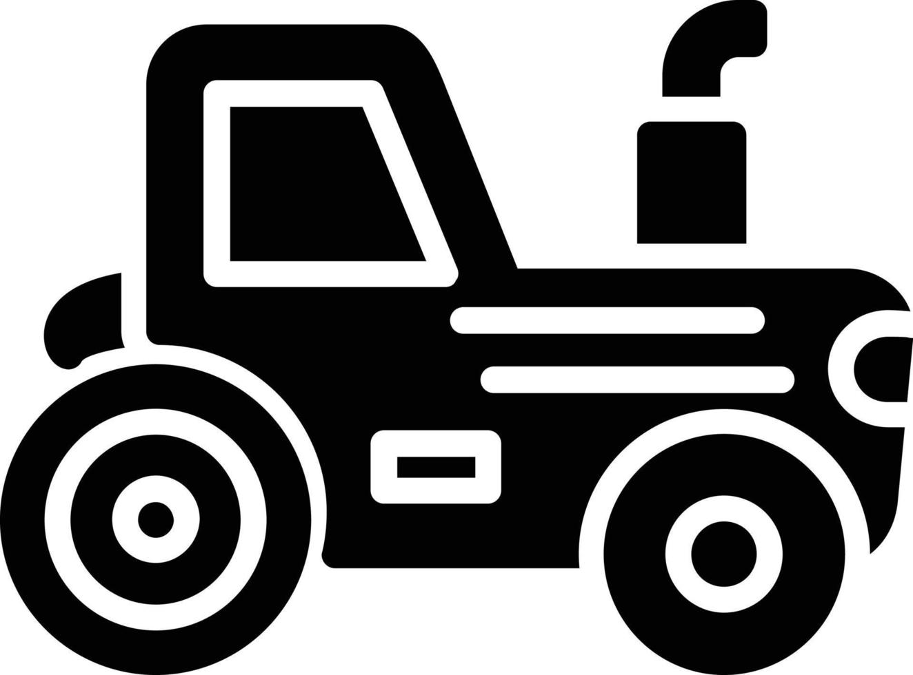 icône de glyphe de tracteur vecteur