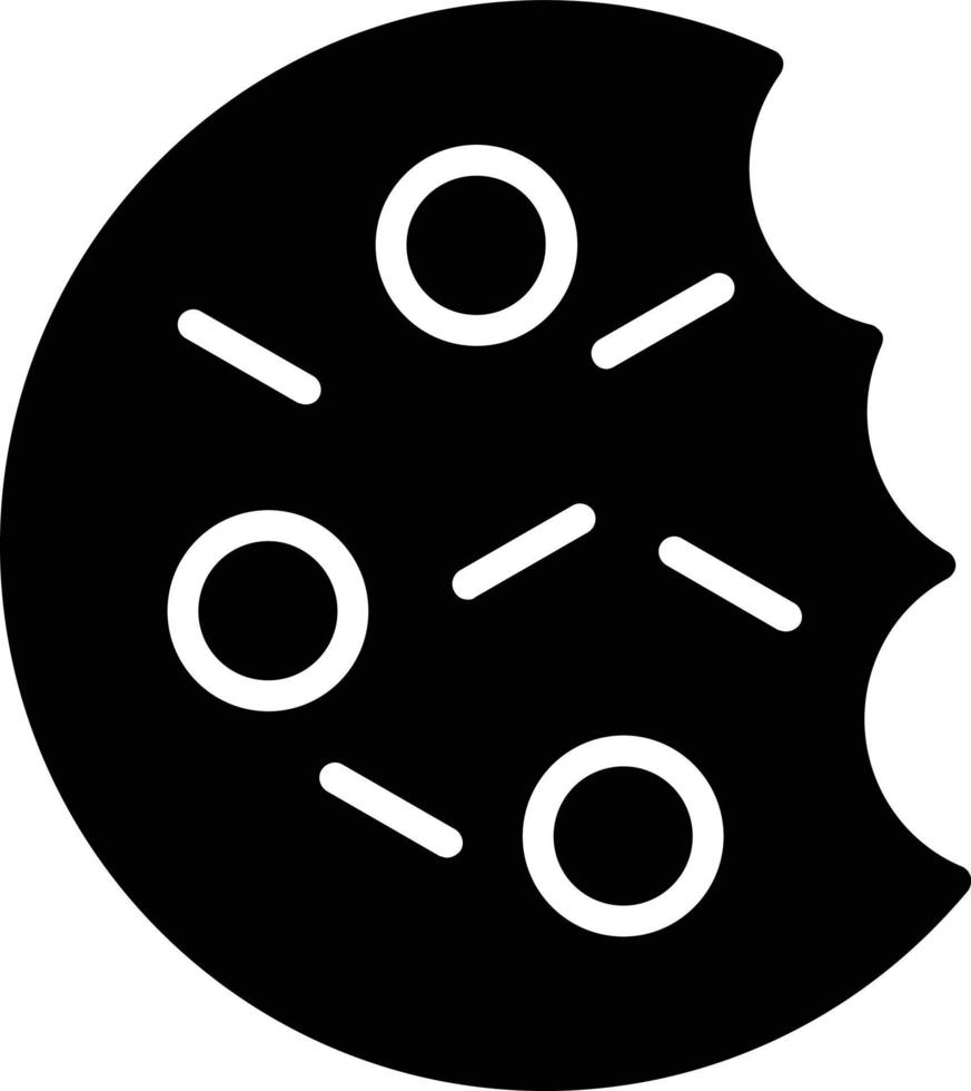 icône de glyphe de cookies vecteur