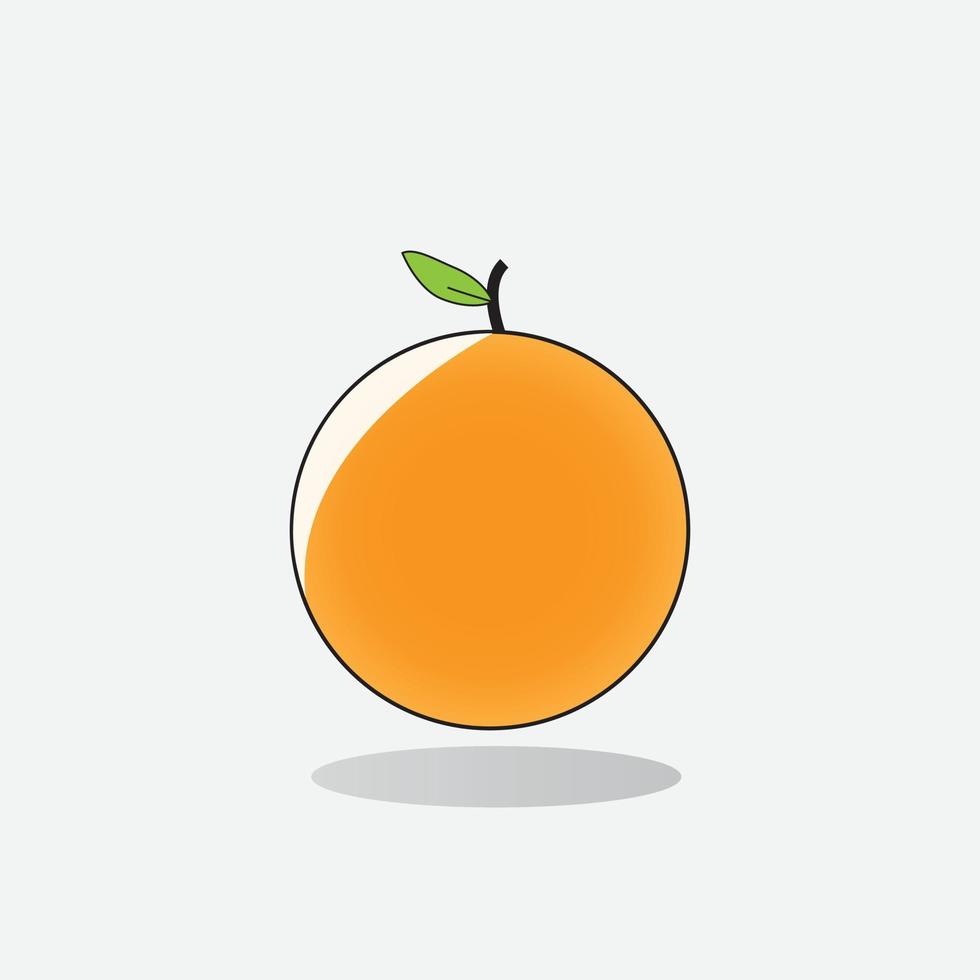 fruit sain orange frais et savoureux plein de nutrition et illustration vectorielle de vitamines vecteur