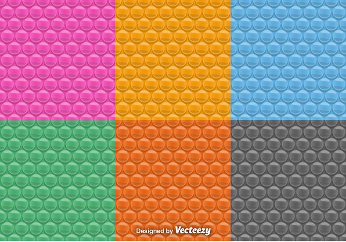 Vector seamless pattern of bubble wrap set