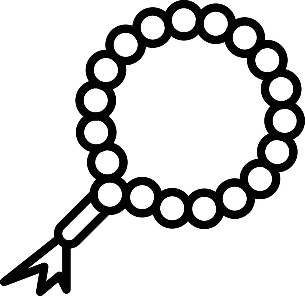 icône de ligne de perles vecteur