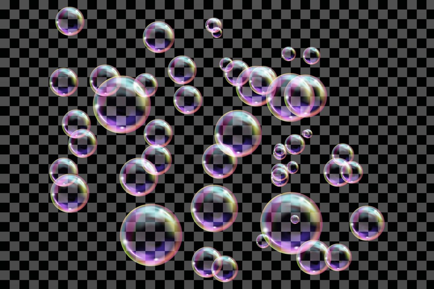 illustration vectorielle de bulles de savon. vecteur