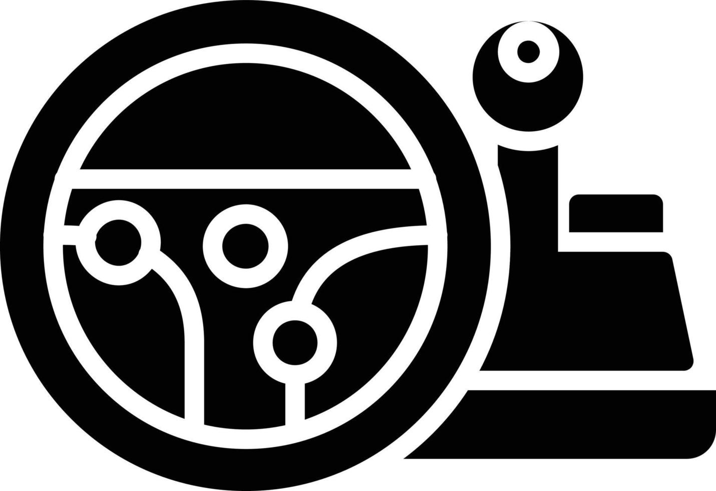 icône de glyphe de roue de jeu vecteur