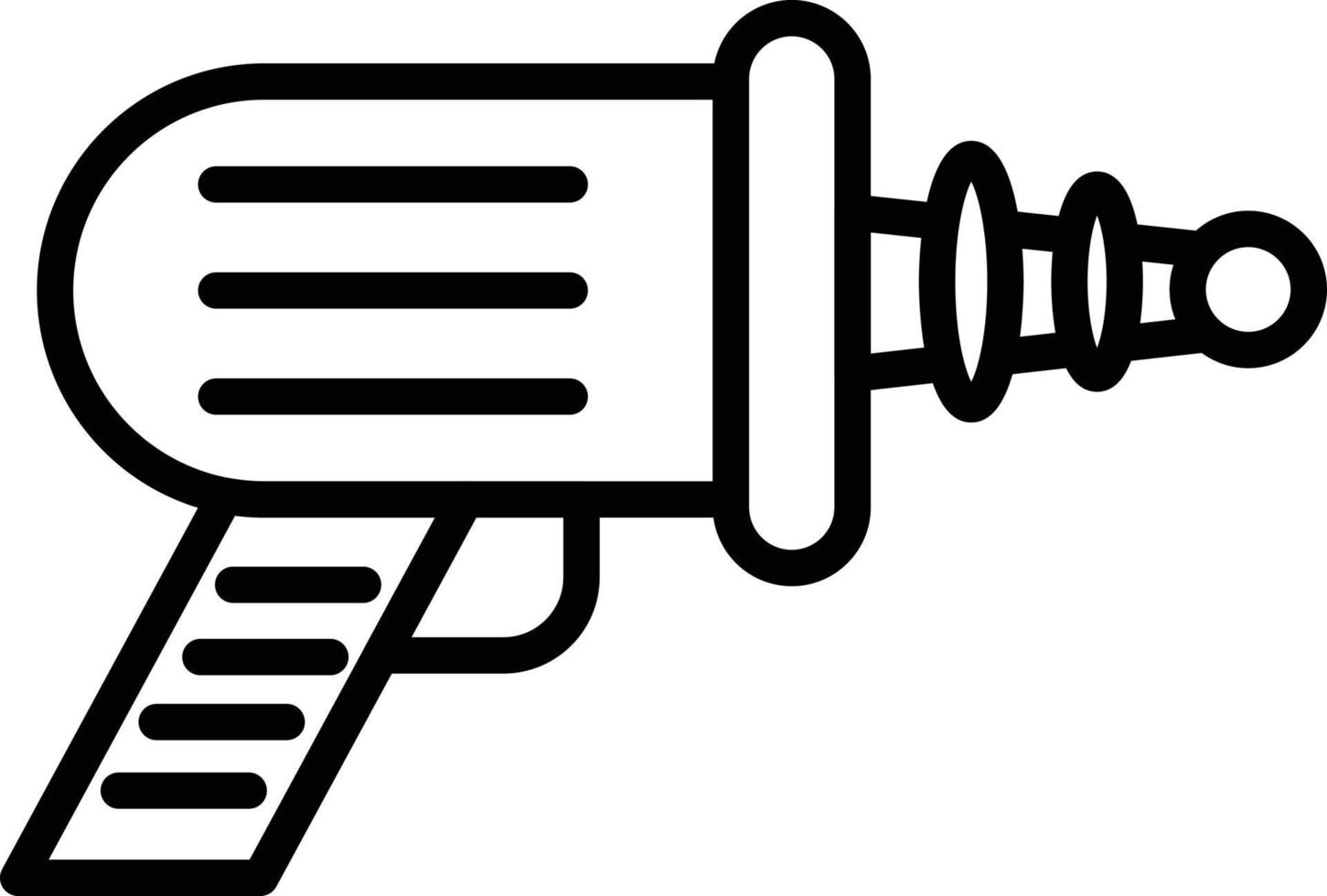 icône de ligne de pistolet spatial vecteur