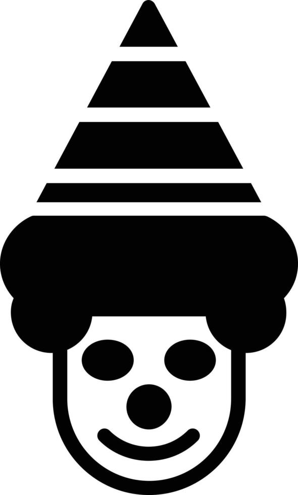 icône de glyphe de clown vecteur