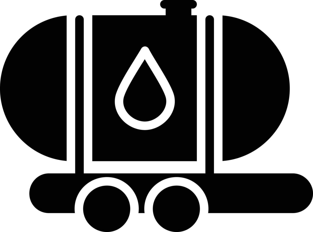 icône de glyphe de réservoir d'huile vecteur