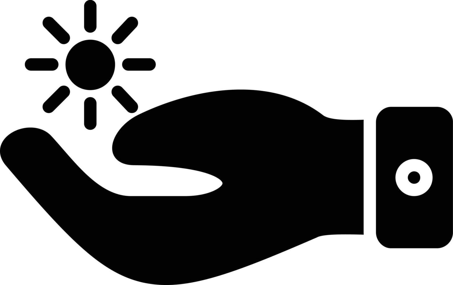 icône de glyphe de protection solaire vecteur