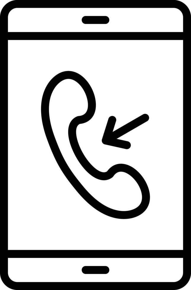 icône de ligne d'appel entrant vecteur