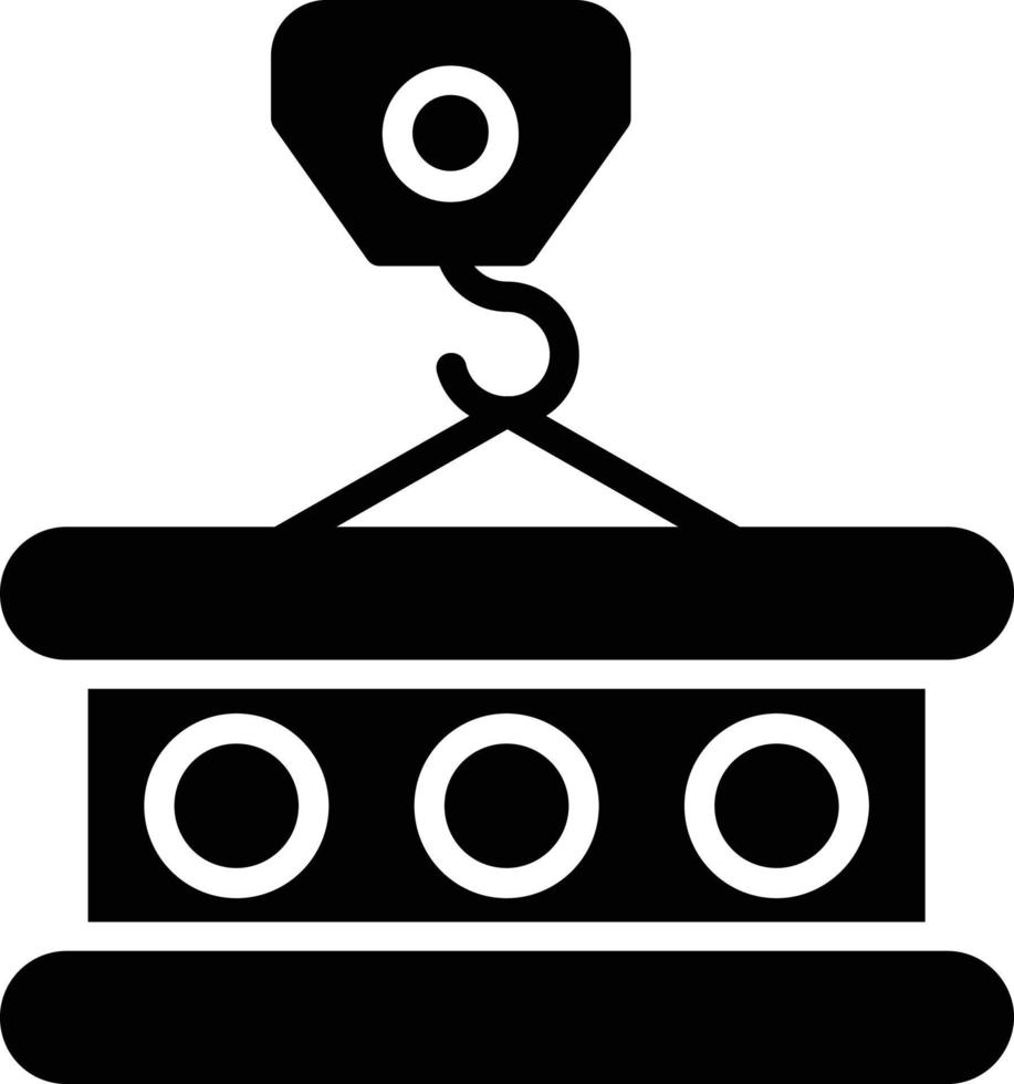 icône de glyphe de poutre vecteur