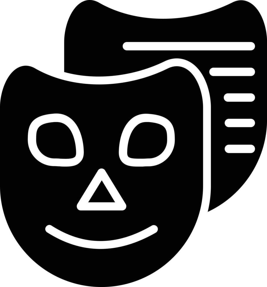 icône de glyphe de drame vecteur