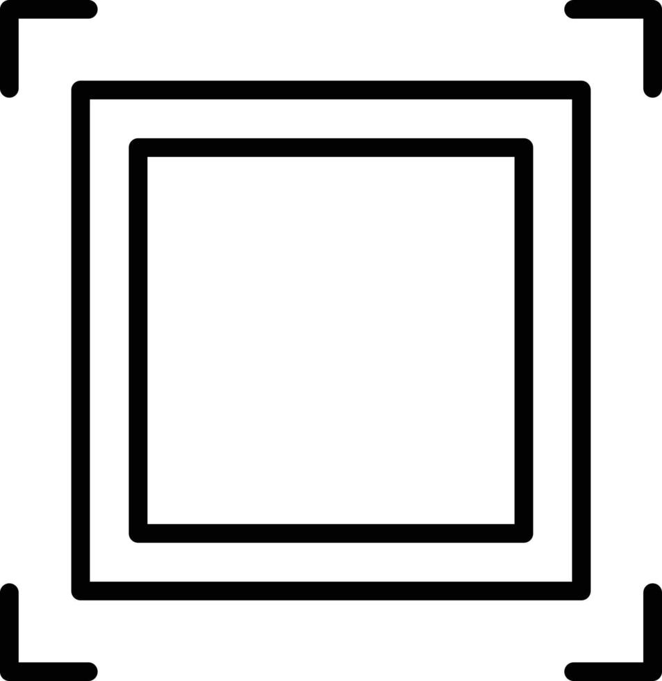 icône de la ligne carrée vecteur