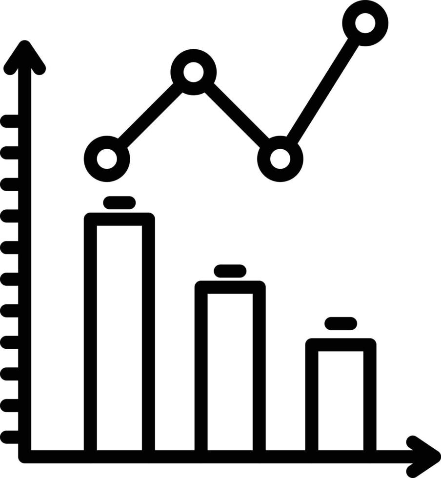 icône de ligne graphique vecteur