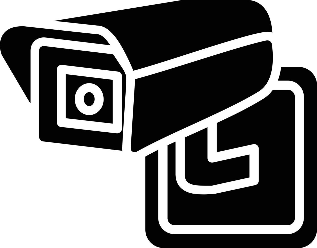 icône de glyphe de caméra de sécurité vecteur