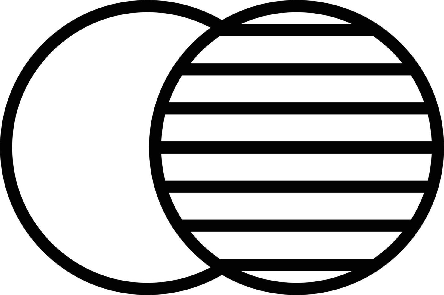 icône de ligne d'éclipse vecteur