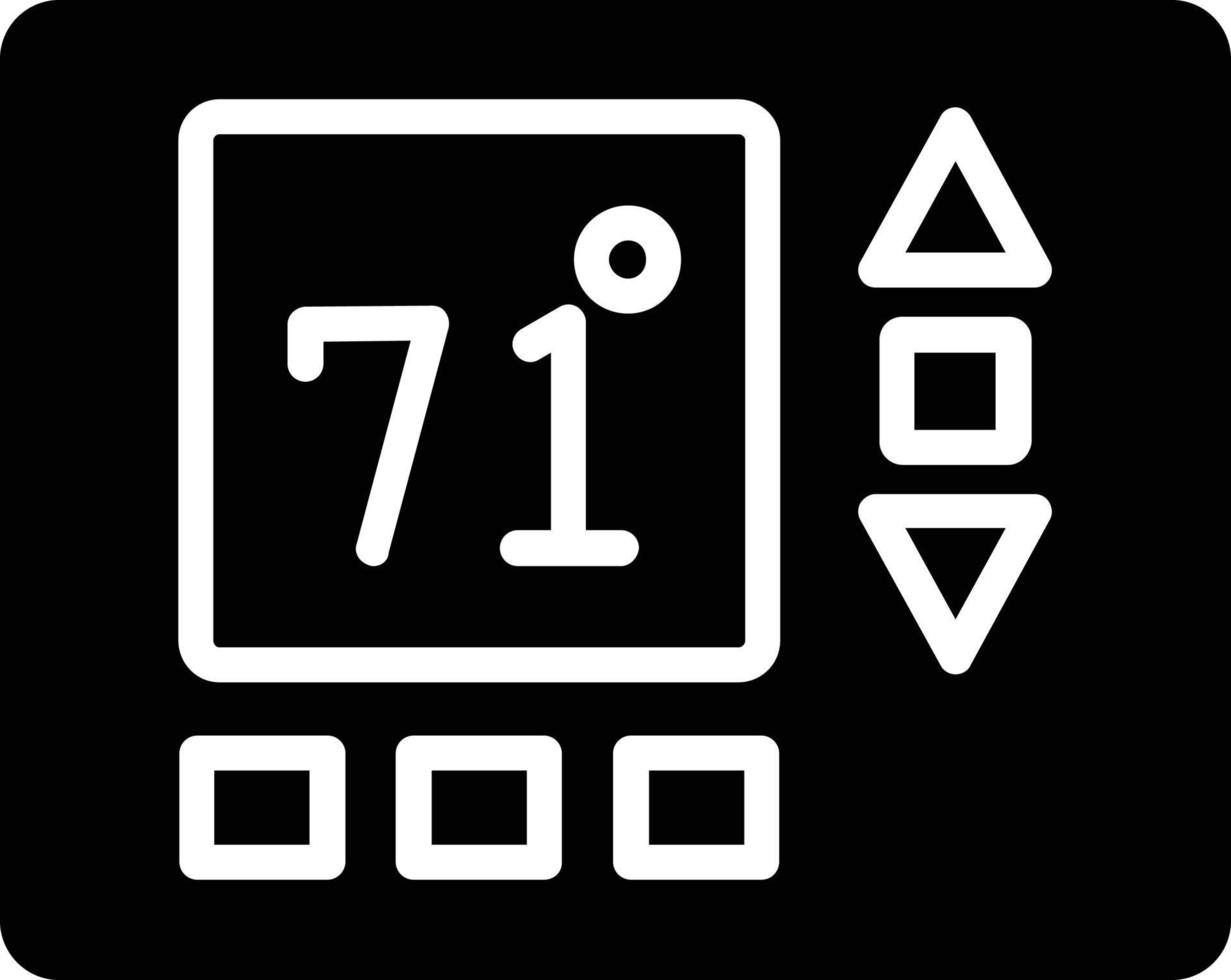 icône de glyphe de thermostat vecteur