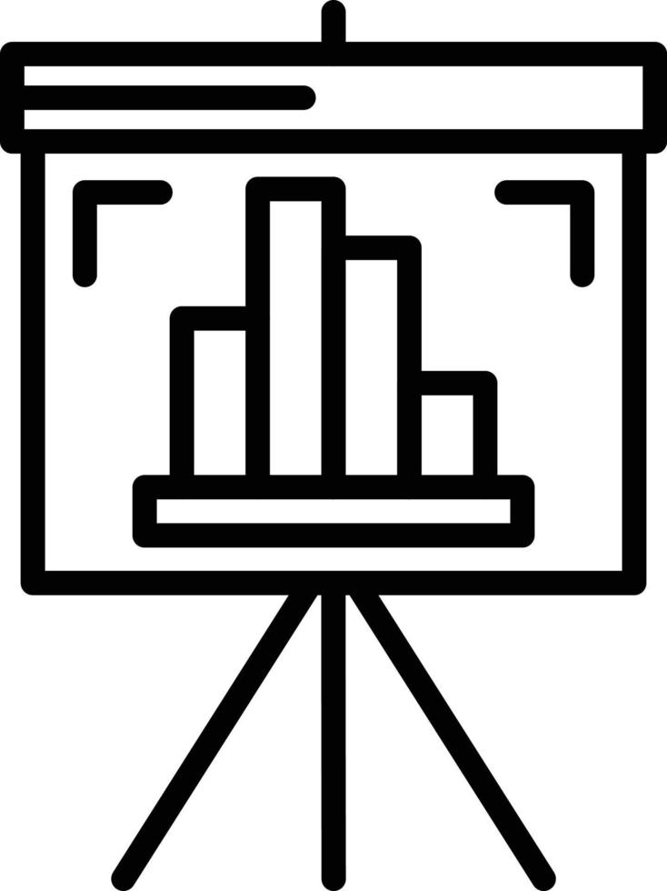 icône de ligne de présentation vecteur