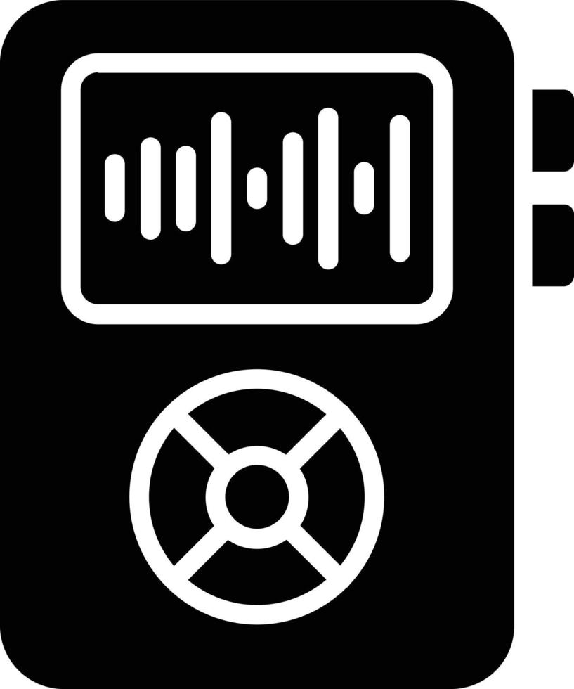 icône de glyphe de l'enregistreur vocal vecteur