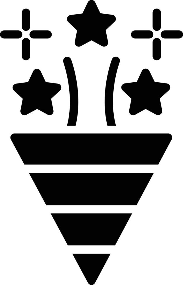 icône de glyphe de confettis vecteur