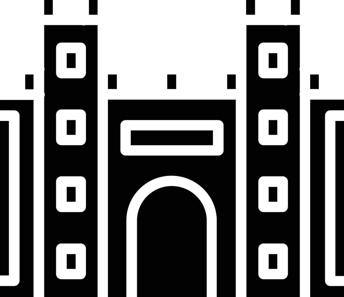 icône de glyphe de fortification vecteur