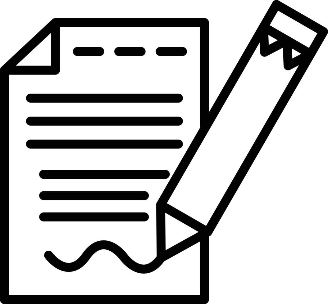 icône de contrat de signature vecteur