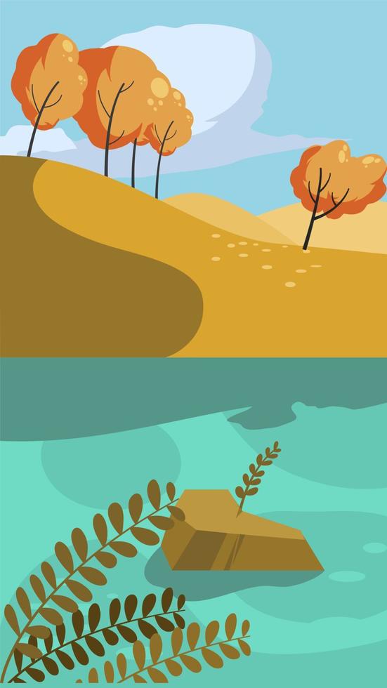 paysage fond nature illustration vecteur