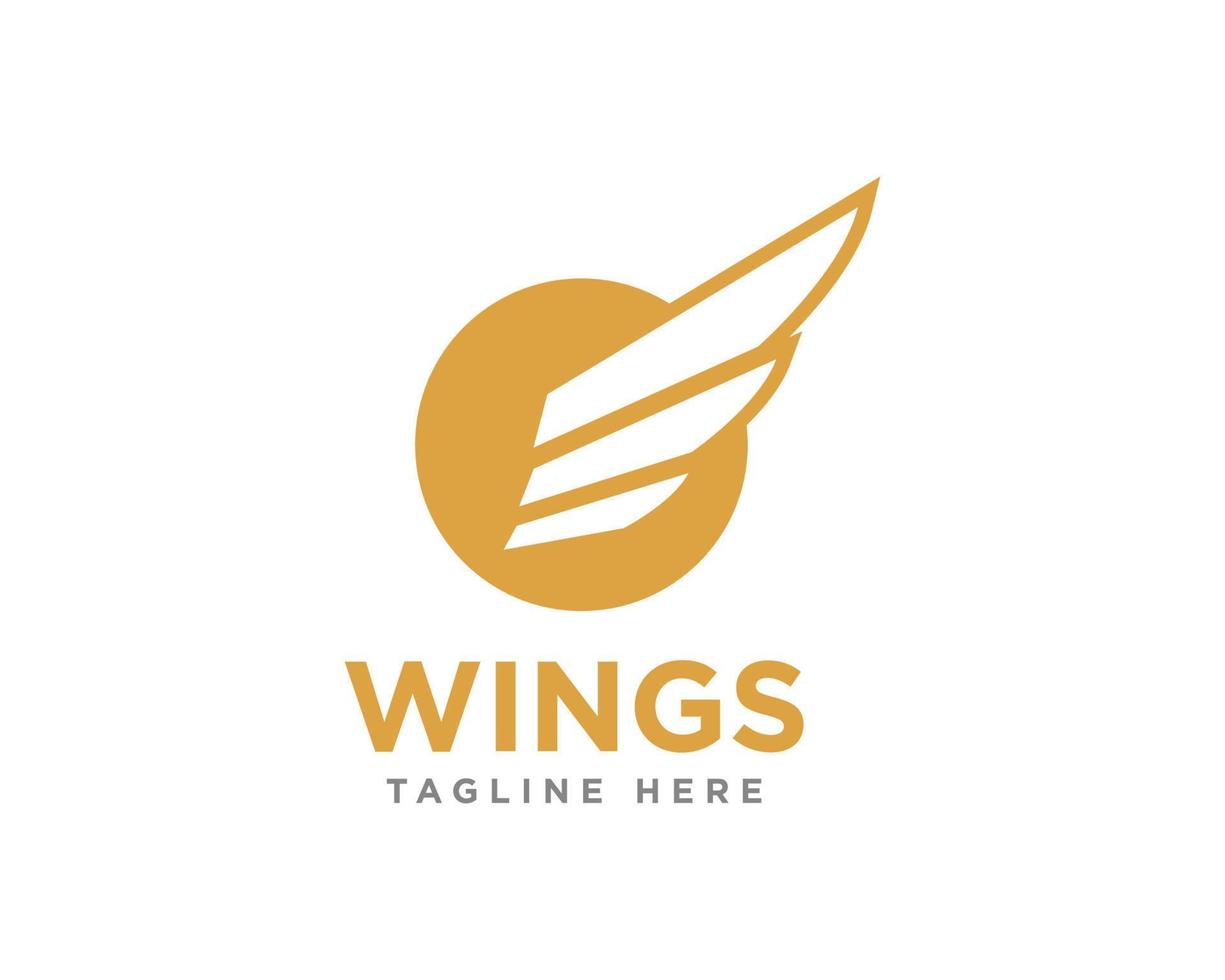 vecteur de conception d'icône de logo d'ailes