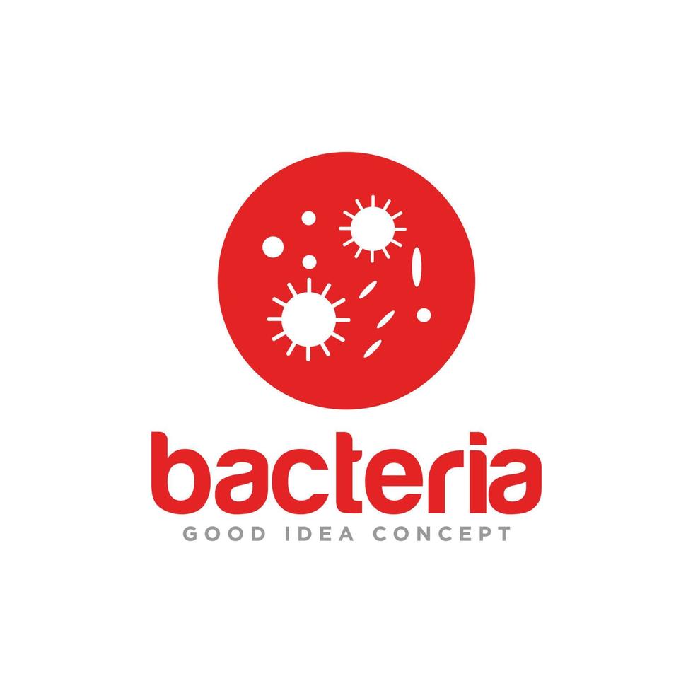 modèle de vecteur de conception de logo de bactéries