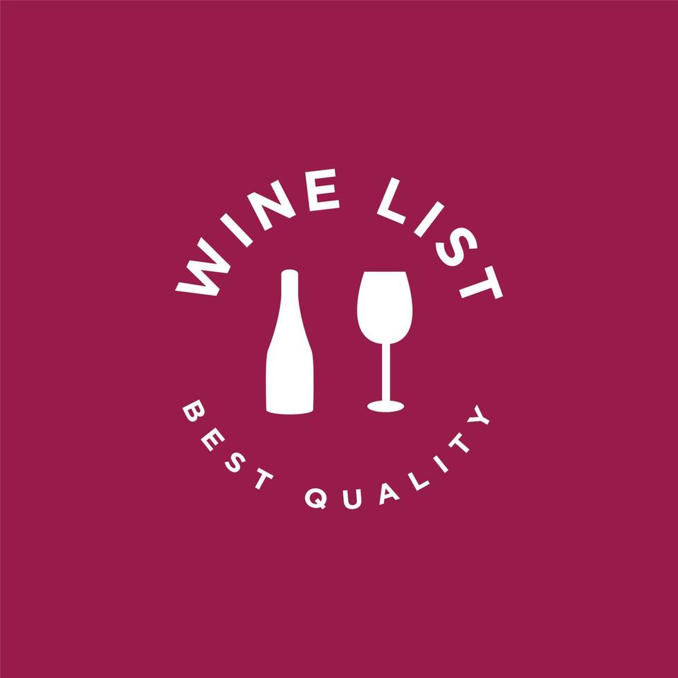 vecteur de conception de logo de bar à vin