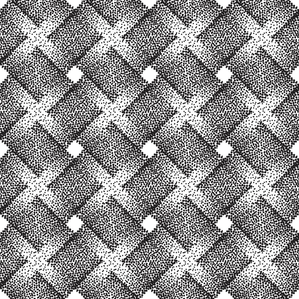 motif géométrique abstrait en forme de losange pointillé sans couture. fond élégant ornemental artistique à pois. texture monochrome abstraite carrelée vecteur