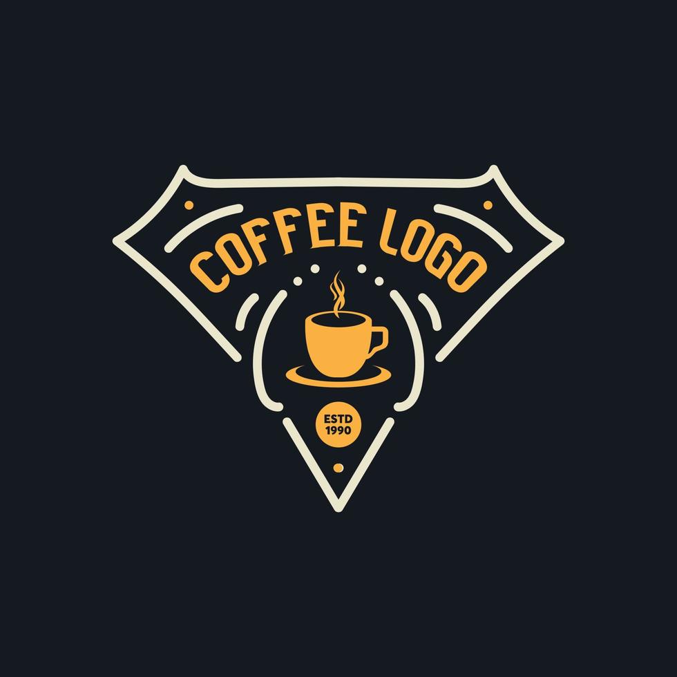 logo d'époque. logo de luxe. logo rétro de café. modèle de logo vintage pour café vecteur