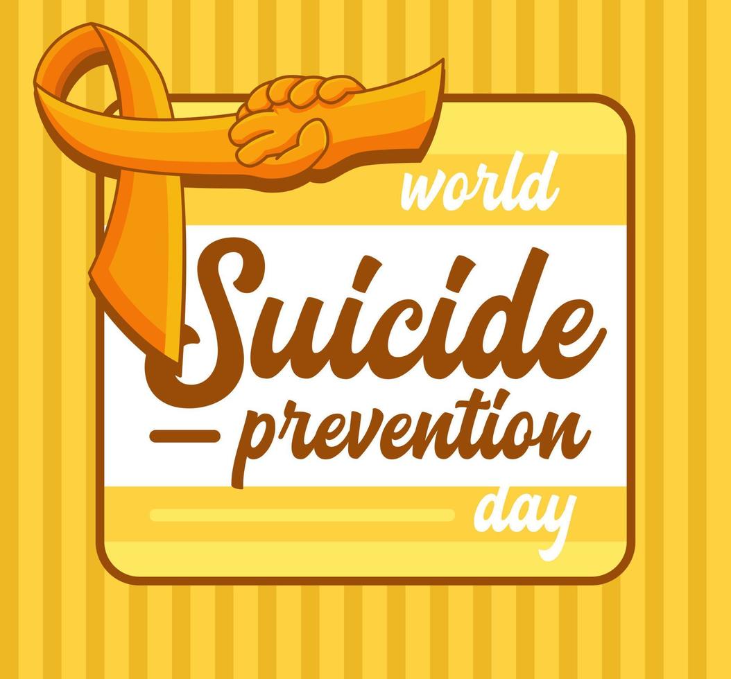 concept de la journée mondiale de la prévention du suicide 4 vecteur